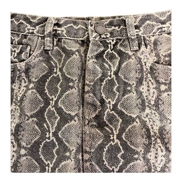 #113 BLANK NYC Snakeskin Jean Skirt - Picture 5 of 8